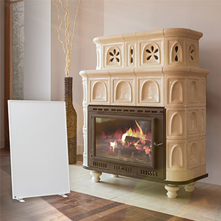Infrared heater warmth like a tiled stove
